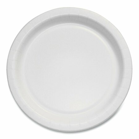 SOLO Bare Eco-Forward Clay-Coated Paper Plate, ProPlanet Seal, 6 in. dia, White/Brown/Green, 1000PK MP6B-2054